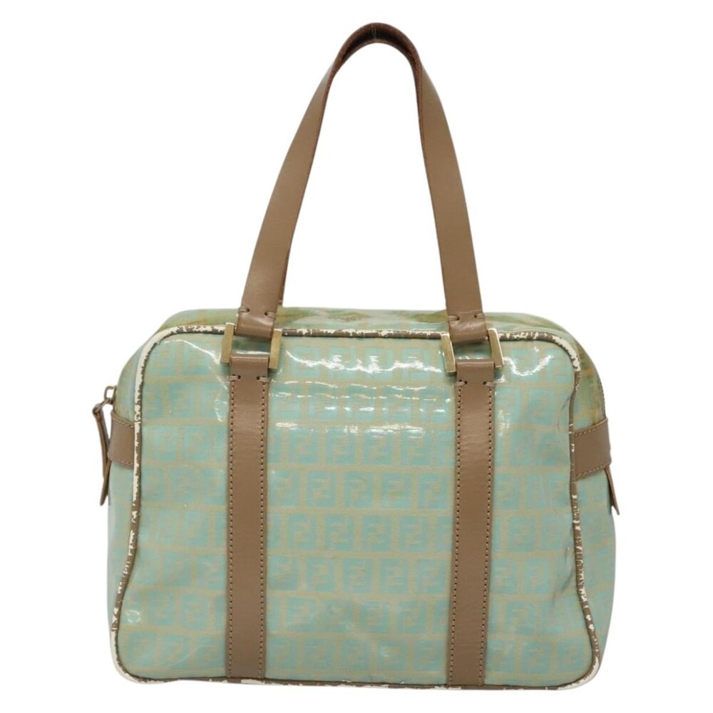 Fendi Zucchino Handbag Coated Peppermint Gold